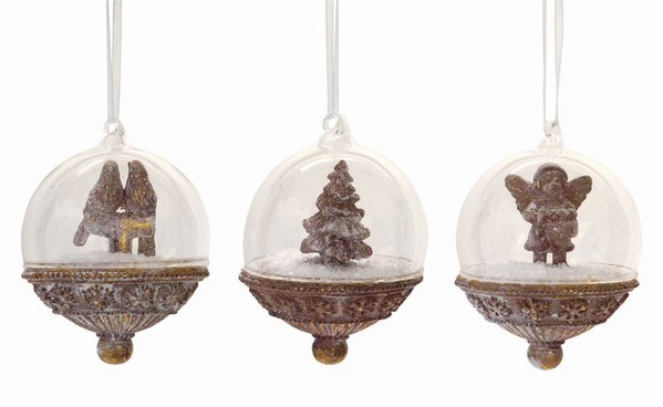 Item 245148 Birds/Christmas Tree/Angel Snow Globe Ornament
