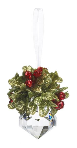 Item 254064 Teeny Mistletoe Jewel Ornament