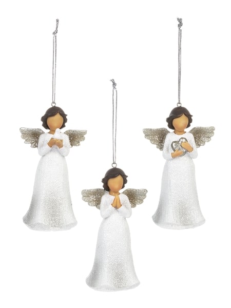 Item 254119 Silver Shimmer Angel Ornament