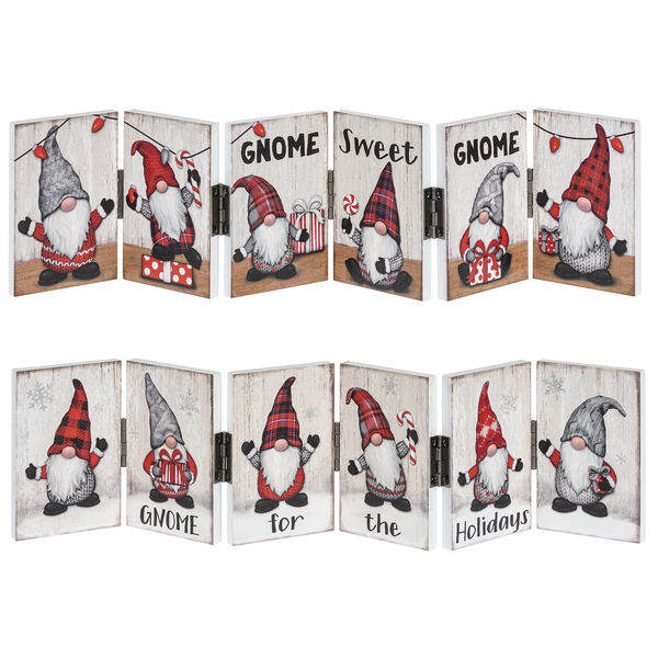 Item 254140 Gnome For The Holidays Accordion Sign