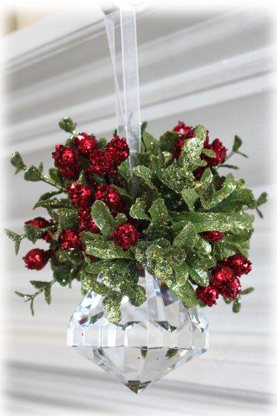 Clear Mistletoe Jewel Ornament - Item 254188 | The Christmas Mouse