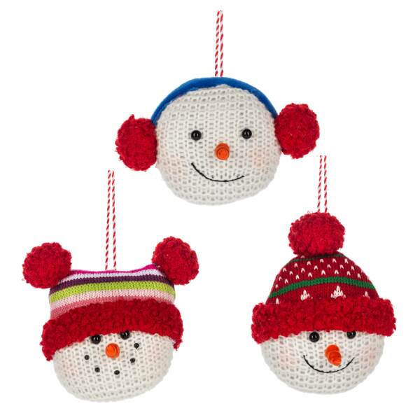 Item 260161 Crochet Snowman Ornament