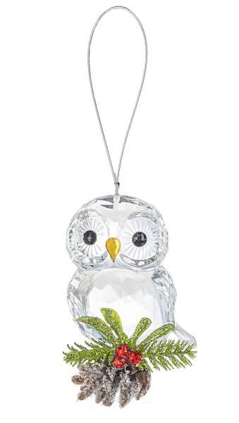 Item 260167 Teeny Owl Pinecone Ornament