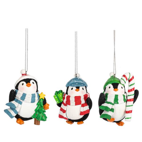 Item 260212 Flocked Penguin Ornament