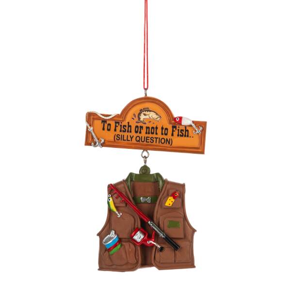 Item 260252 Fishing Vest Ornament