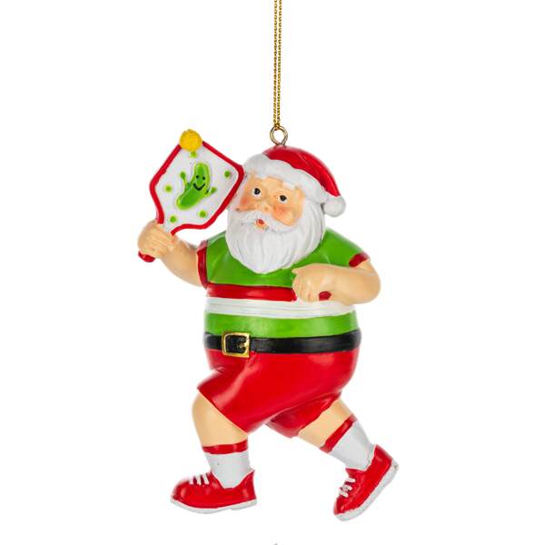 Item 260281 Santa Pickleball Ornament