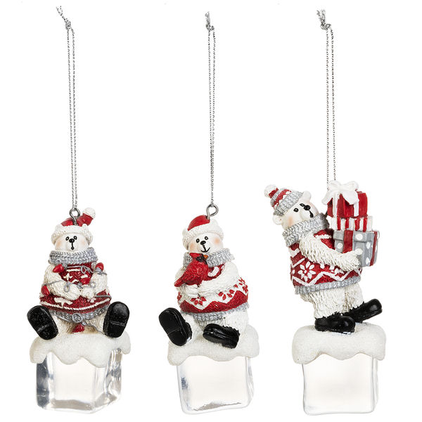 Item 260335 Polar Bear On Ice Blocks Ornament