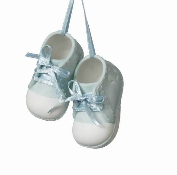 Item 260359 Pair of Baby Boy Shoes Ornament