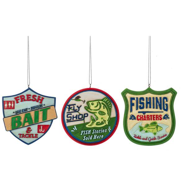 Item 260665 Fishing Plaque Ornament