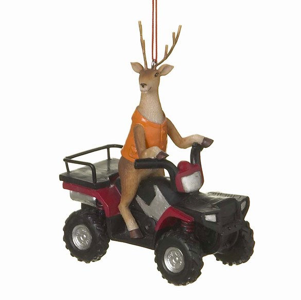 Item 260695 Deer Hunter On Atv Ornament