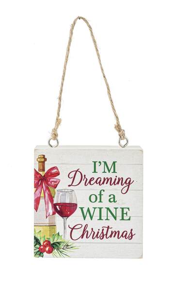 Item 260699 Im Dreaming Of A Wine Christmas Ornament