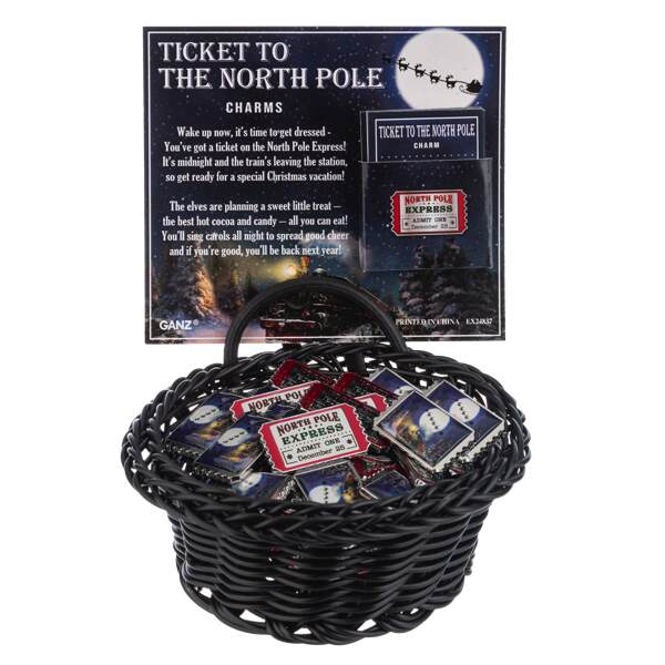 Item 260756 Ticket To The North Pole Charm