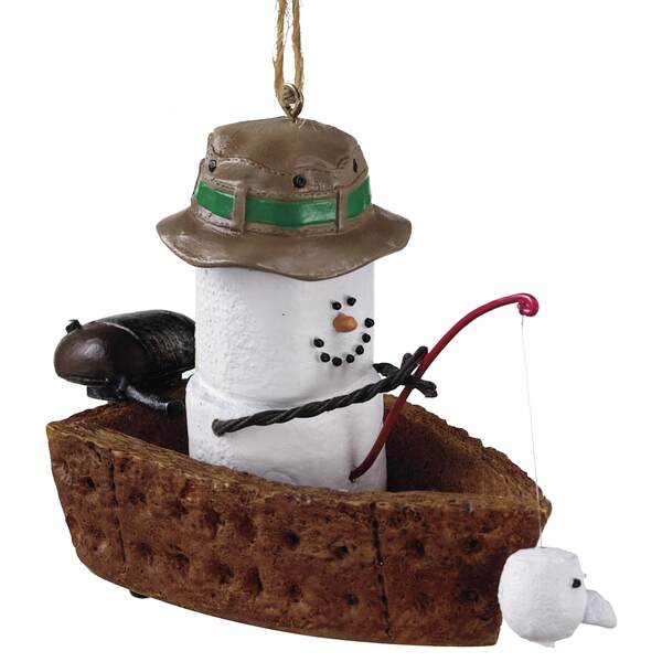 Item 260789 S'mores In Fishing Boat Ornament