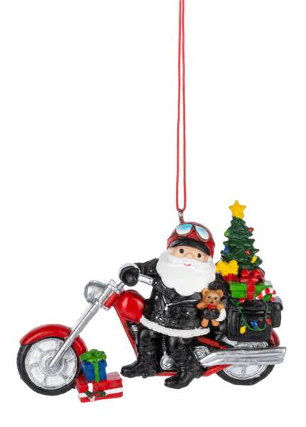 Item 260818 Santa Motorcycle Chopper Ornament