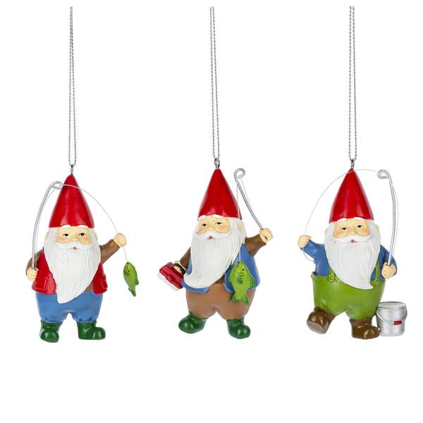 Item 260962 Gnome Fishing Ornament