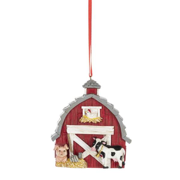 Item 261061 Red Barn Ornament