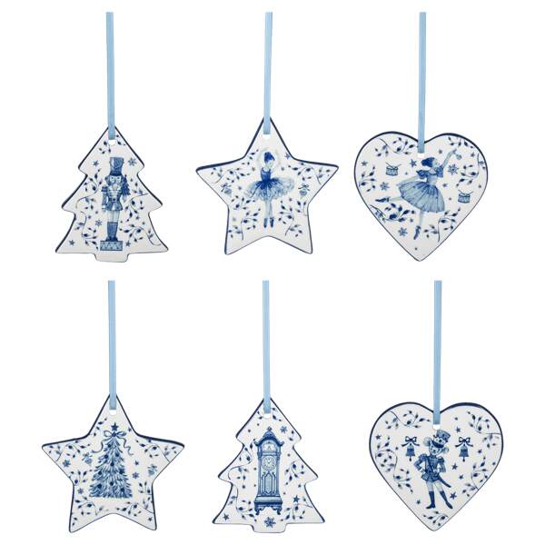Item 261065 Blue Delft Nutcracker Shape Ornament