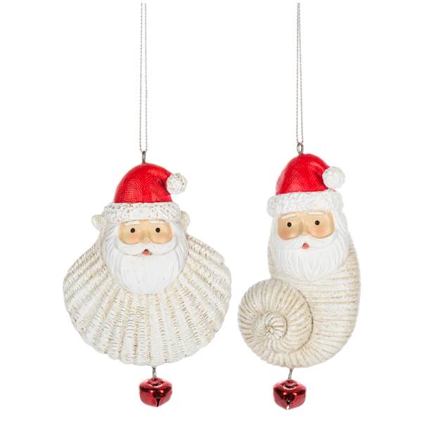 Item 261086 Shell Santa Ornament