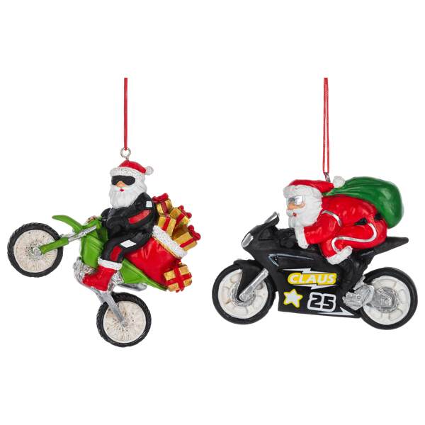 Item 261098 Santa Motorcycle Ornament