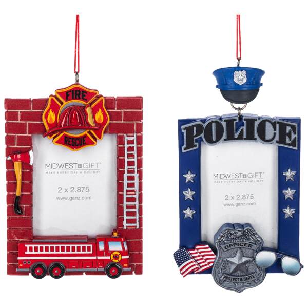 Item 261122 Fire/Police Frame Ornament