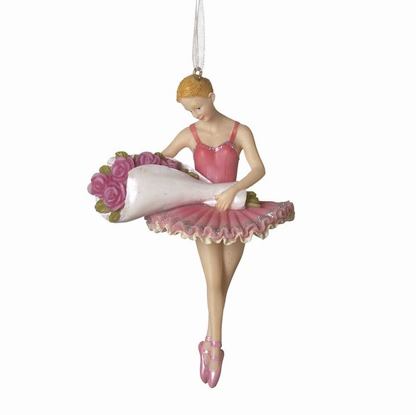 Item 261152 Ballerina With Flowers Ornament
