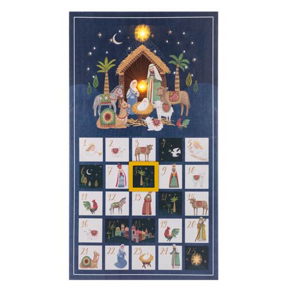 Item 261170 LED Light Up Nativity Scene Countdown Calendar