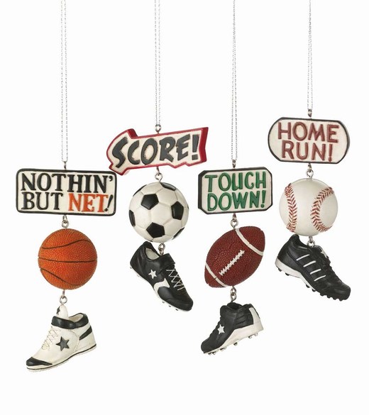 Item 261173 Sports Sign With Ball and Shoe Ornament