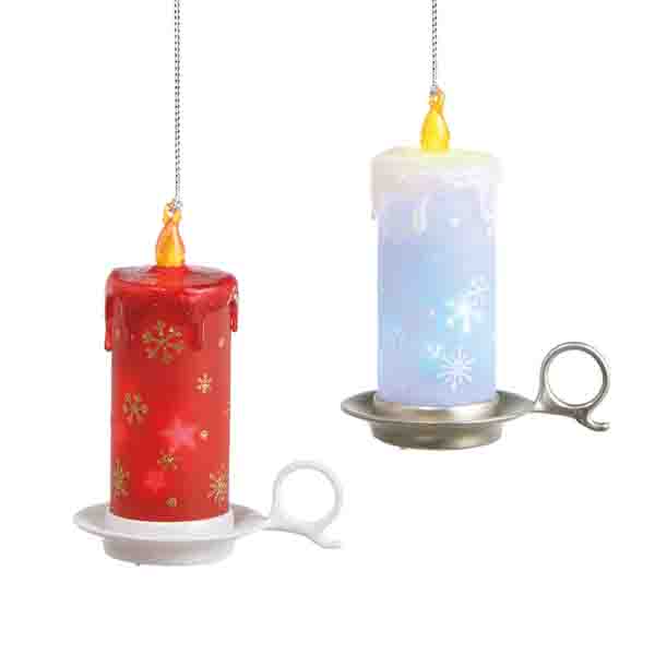 Item 261290 Small Red/White Candle Ornament