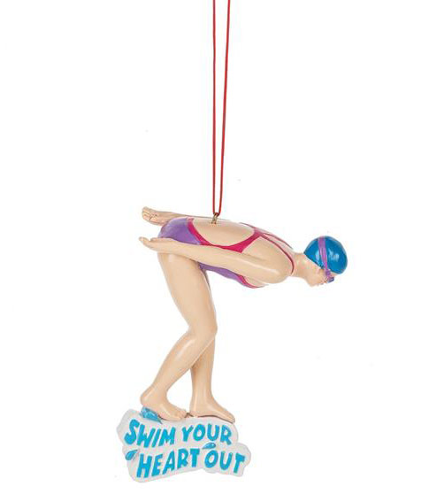 Item 261399 Swim Your Heart Out Ornament