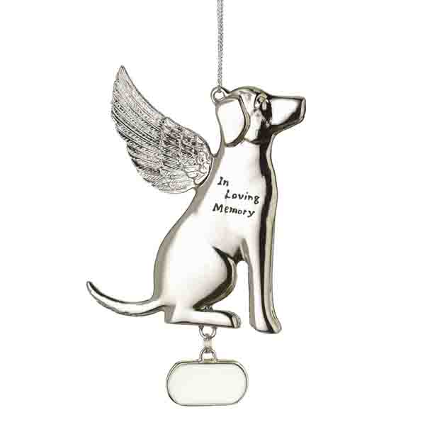 Item 261450 Personalizable Memorial Dog Angel Ornament