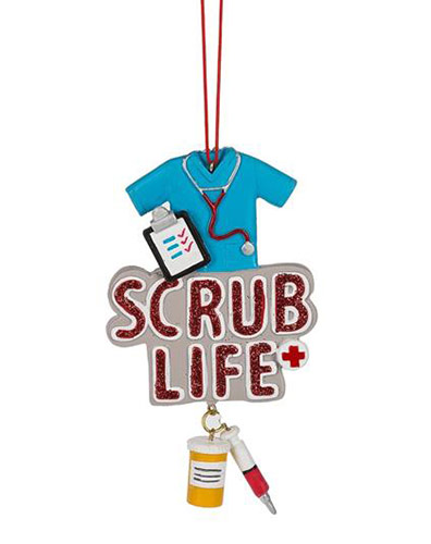 Item 261513 Scrub Life Nurse Ornament