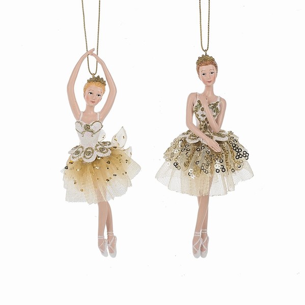 Item 261560 Ballerina In Gold Dress Ornament