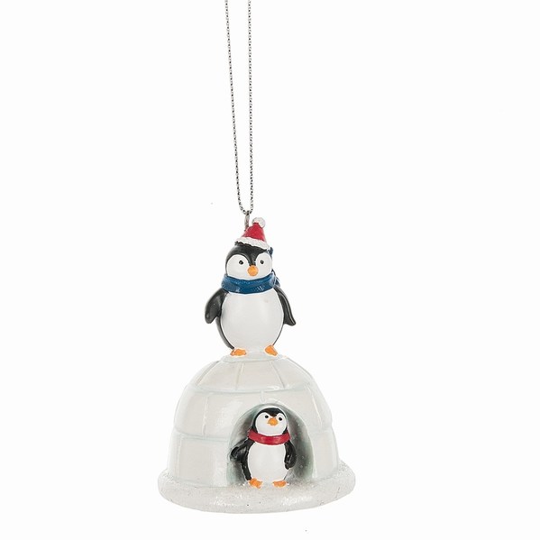 Item 261629 Penguins With Igloo Ornament