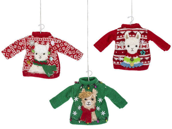 Item 261683 Llama Sweater Ornament