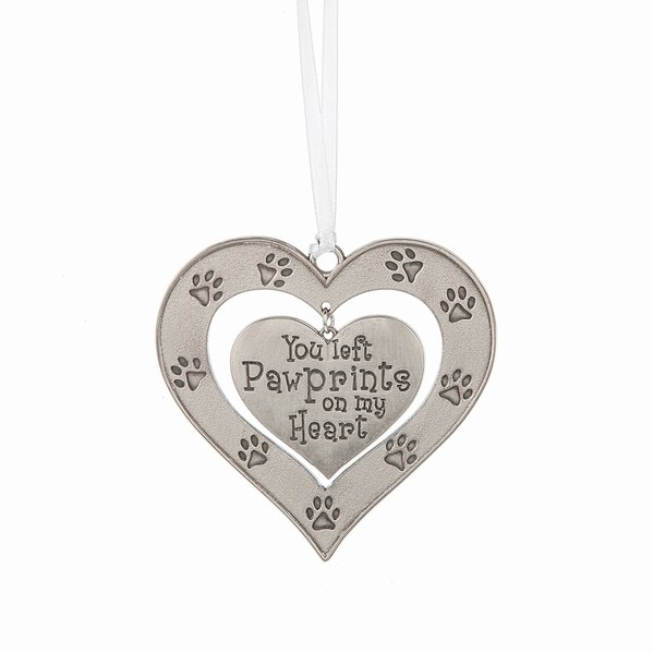 Item 261686 You Left Paw Prints On My Heart Ornament