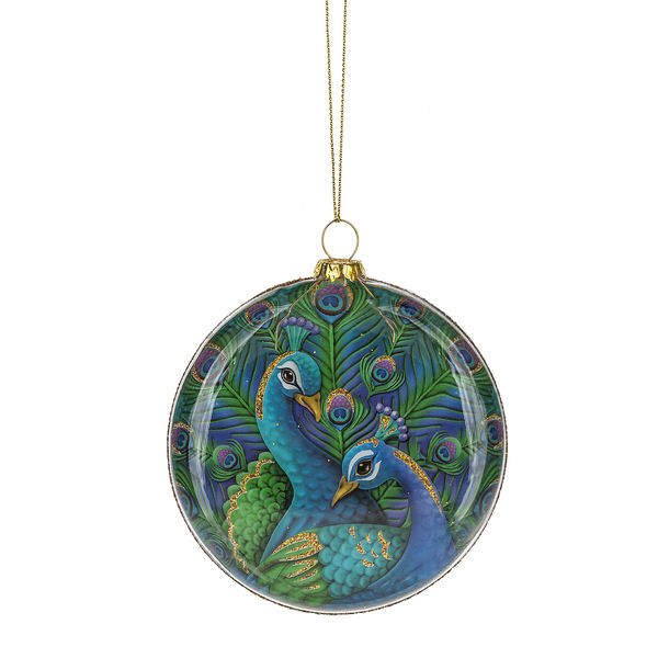Item 261706 Peacock Disc Ornament