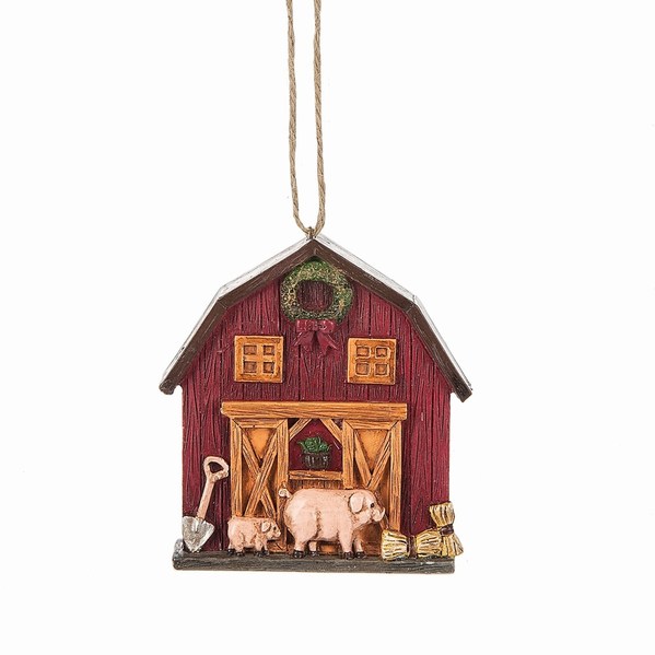Item 261725 Pig And Barn Ornament