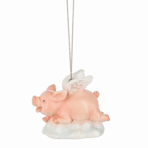 Item 261731 Flying Pig On Cloud Ornament