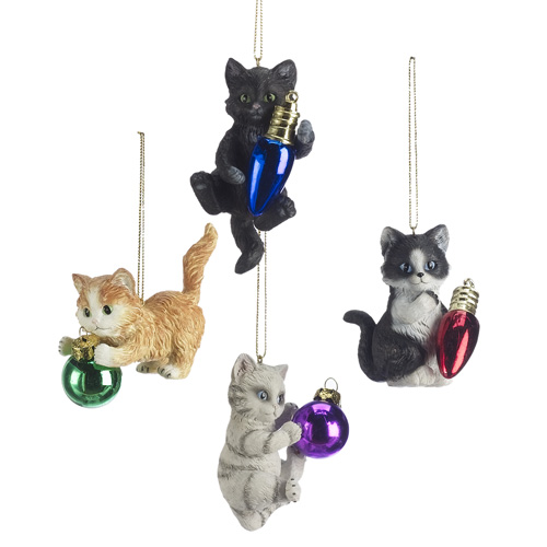 Item 261757 Kitten Playing Ornament