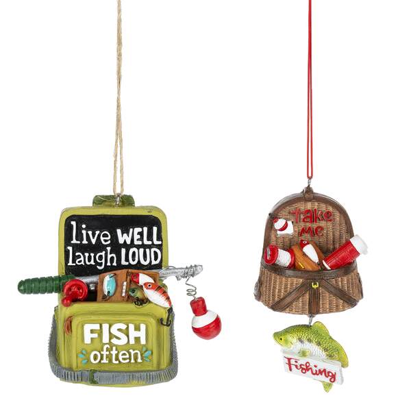 Item 262031 Fishing Creel Ornament