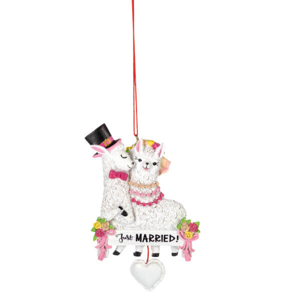 Item 262571 Llama Just Married Ornament