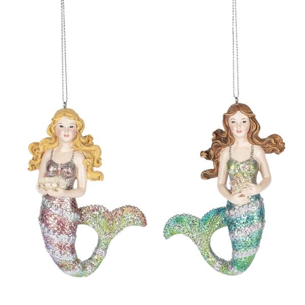 thumbnail image 2 of Alfie Francis Cast Iron Mermaid Figurine – Rustic Distressed Finish – Indoor/Outdoor Home Decor 2 of 5
