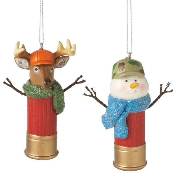 Item 262841 Deer/Snowman Shotgun Shell Ornament