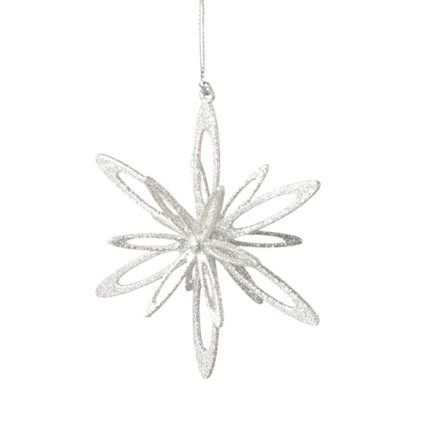 Item 262988 Silver Looped Snowflake Ornament