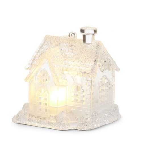 Item 281218 Iced Lighted House Ornament