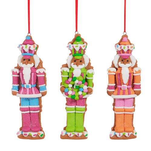 Item 281224 Vivid Jolly Gingerbread Nutcracker Ornament