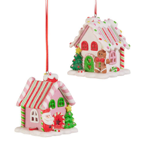 Item 281322 Candy Gingerbread House Ornament