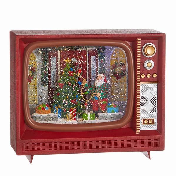 Item 281360 Lighted Musical Santa Decorating Water TV