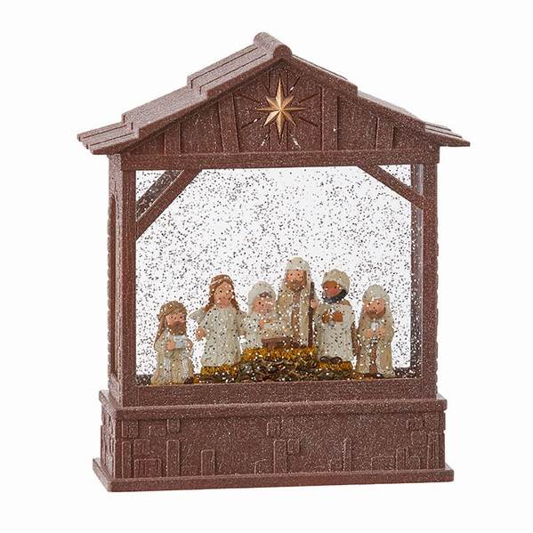 Item 281380 Lighted Knit Nativity Water Creche