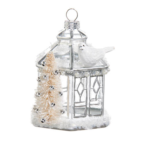 Item 281537 Silver Pagoda With Dove Ornament